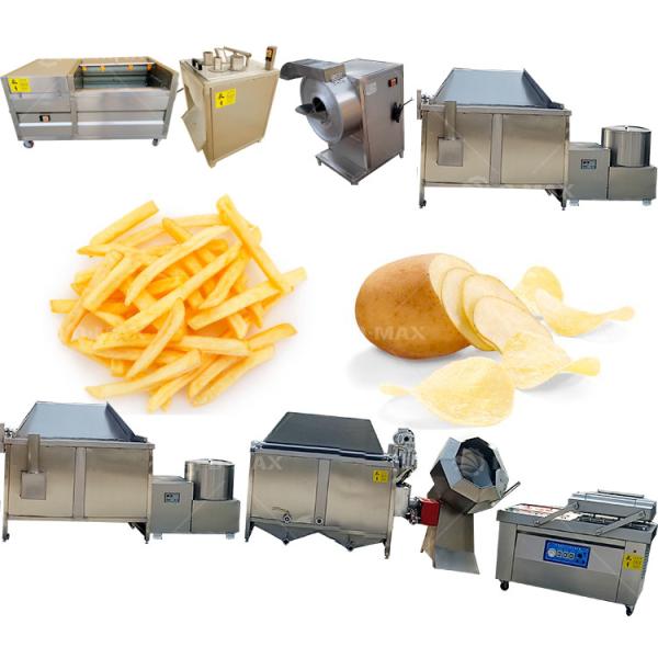 Fully Automatic Commercial Small Type Potato Chips French Fries Maker Production Line