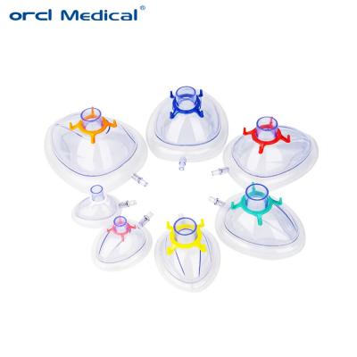 CE ISO Approved Silicone Medical Disposable Adults Pediatric Infant Neonate PVC Anesthesia Mask With Check Valve