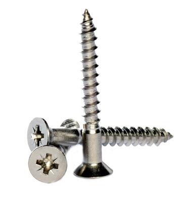 Cross Recessed Countersunk Flange Head Screws M12x25 Size Alloy Steel Material DIN7997