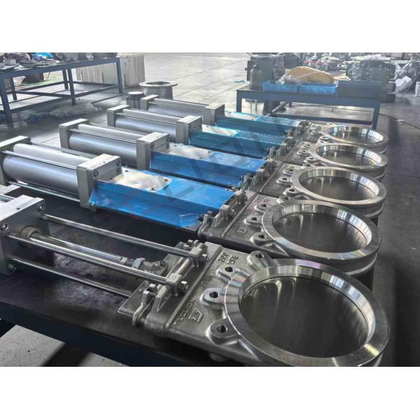 Stainless Steel Knife Pneumatic Gate Valve Clamp Type for Powder Particle Material
