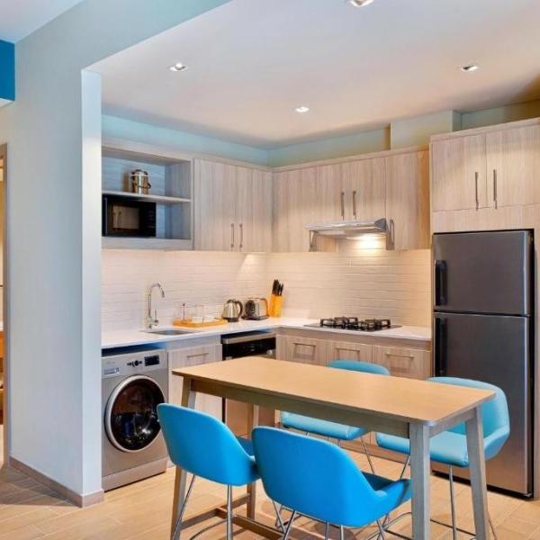 Hôtel Mini Armoire de Cuisine Ensemble Moderne en bois Design personnalisé Meubles de cuisine Appartement Utilisation