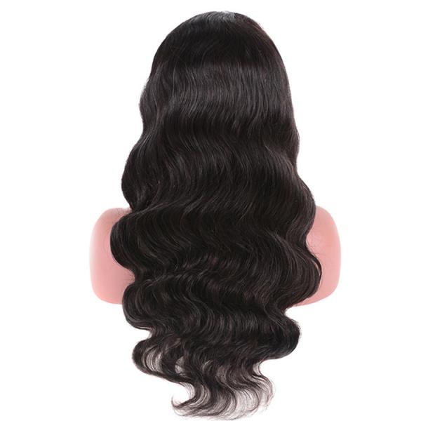 Perucas completas peruanas do laço do cabelo humano da onda 100% do corpo com densidade do cabelo 150 do bebê