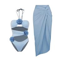 Colorido conjunto de bikini com alta elasticidade para roupas de banho femininas de verão