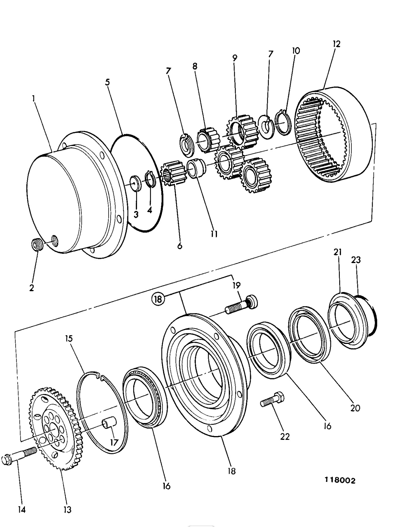 450/12702 CARRIER ANNULUS FOR JCB BACKHOE 3CX