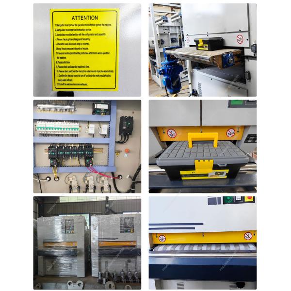 190mm Third Roller Diameter Double-Sided Sanding Machine for Wooden Boards at 0.6Mpa