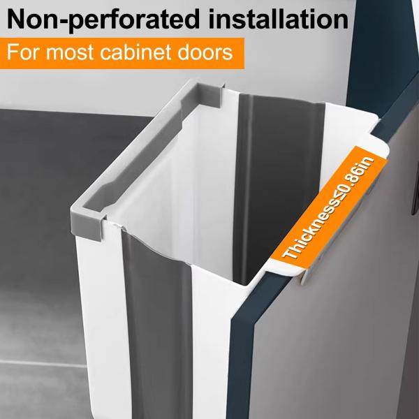 Hot Selling Good Price Solid and Reliable Hanging Kitchen Trash Can Foldable Waste Bin for Kitchen