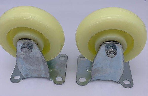 Рицинус нейлона твердой верхней плиты белый катит 3 дюйма