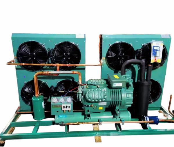 Custom Semi-Hermetic Air Cooled R404a 10HP Motor Refrigeration Compressor Condensing Unit for Automatic Freezer Cold Storage