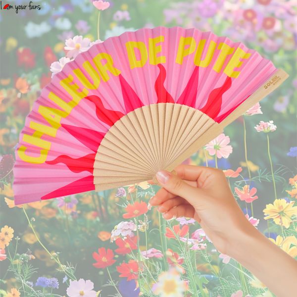 23Cm Custom Wooden Hand Fan Handheld Folding Fan for Wedding&Party Favors
