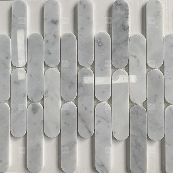 Длинные овальные мозаичные стены метро для ванной и гостиной