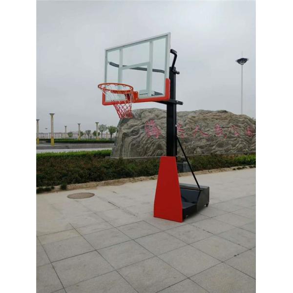 Manual Hydraulic Basketball Frame with 120*80cm Boards and 205-275cm Lifting Height