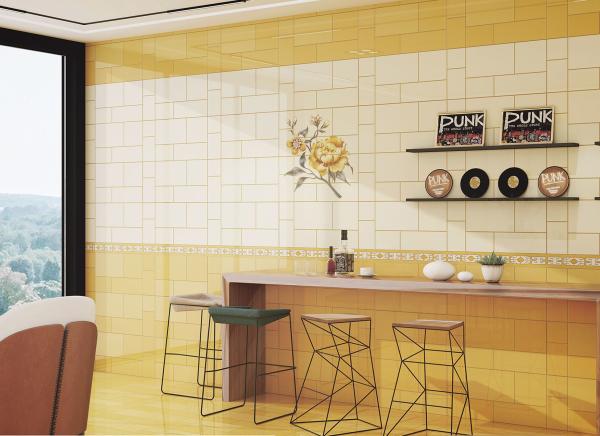 Yellow Firebrick Clay Tiles 30x60cm AAA Grade for Kitchen Walls