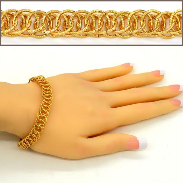 Hot Selling items Fashion jewelry Men or Womans bracelet Bangle 18K Real Gold Plated Link