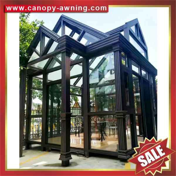 prefab outdoor solar villa garden gazebo glass aluminium aluminum sunroom sun room house sunhouse cabin enclosure kits