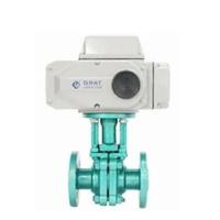 Valve à bille électrique DN15 à connexion de bride Valve à bille au fluor avec actionneur électrique