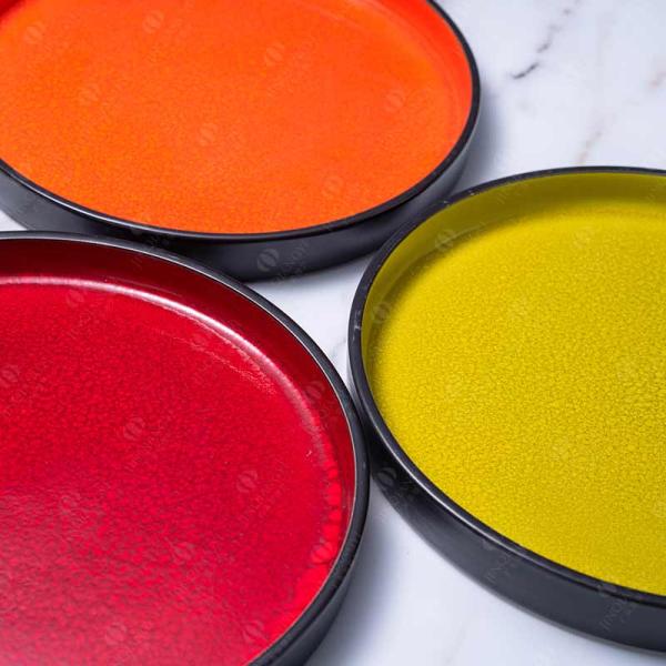 Impact Resistance Straight Ceramic Dinner Plate Microwave Safe