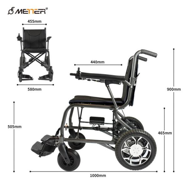 Lightweight Motorized 16AH Classic Foldable Electric Wheelchair