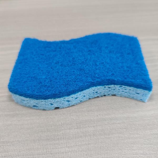 Custom Blue Cellulose Sponge Scourer 11x7x2cm 1000% Absorbency