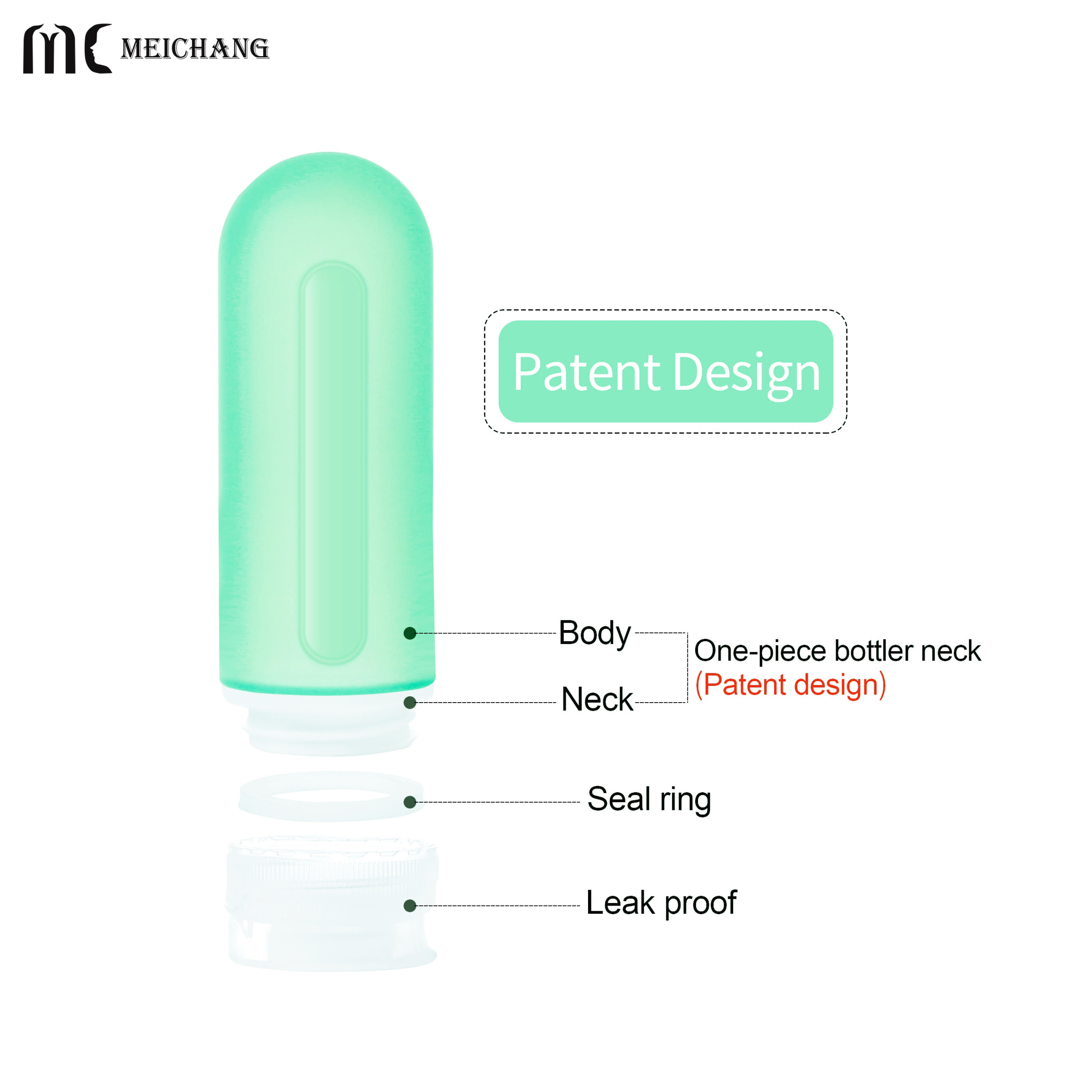 89ml Refillable Capsule Silicone Travel Bottle Set(MC-1419)