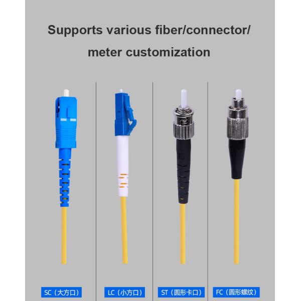 Кабель для оптоволоконного патча LC SC FC ST Duplex SM G.652D G.657A1 2,0 мм 3,0 мм с LSZH ПВХ курткой