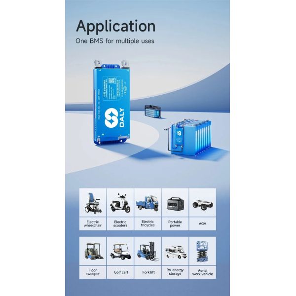 Daly BMS Smart Active Balance 4s-24s 40A-500A Lithium Ion Battery Pack Automatically Identifies 12V 48V Li-ion LiFePO4 PCBA