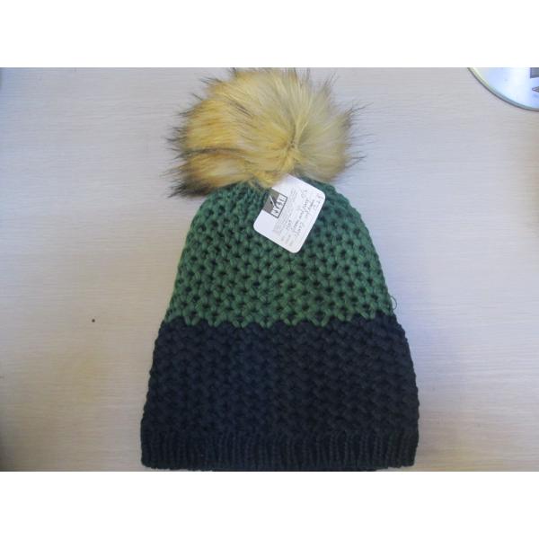 Fure ball Hat with Acrylic yarn for Ladies Warmer--Fade Fure Hat