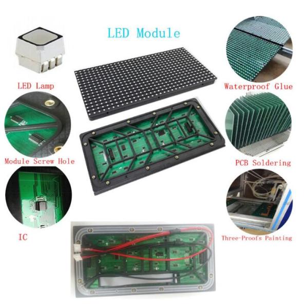 Commercial P8 Outdoor Advertising LED Display With Nationstar Gold Wire LED