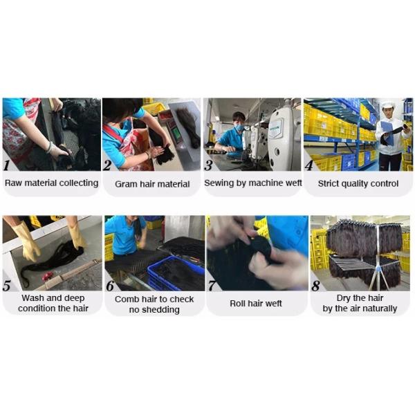 Healthy 100% Malaysian Human Hair Weave Natural Black / Dark Brown From Young Girl