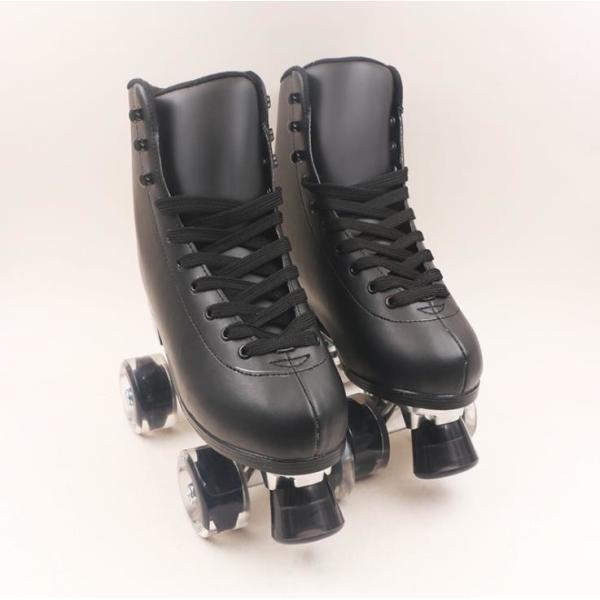 Black Aluminum Bracket Quad Roller Skate For Kids Adults Girls