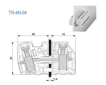 Removable Through Panel Terminal Blocks For Electric Power 2 Pin - 24 Pin