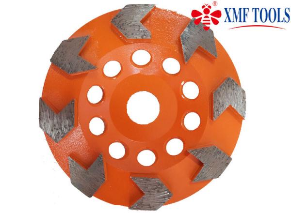 105mm  4 /  4.5 Inch    Concrete Grinding Wheel For Grinder  Granite Orange Arrow Shape