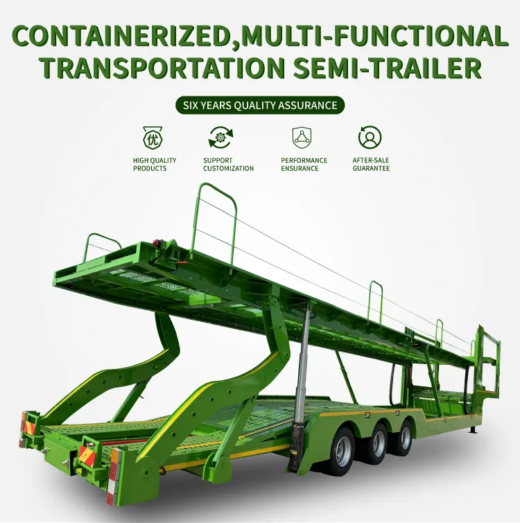 Factory Supply Great Price 2/3 Axle 4-8 Car Vehicle Transport Steel Land Road Multi-Purpose Car Semi Trailer Car Trailer