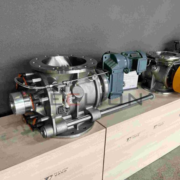 Tipo de limpieza de material de válvula neumática de alimentación giratoria de cemento industrial de 40 cm 304SS