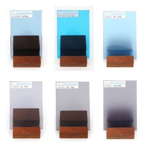 Isolamento acústico Vidro de segurança laminado transparente Branco Leite Cinza Azul Verde Bronze
