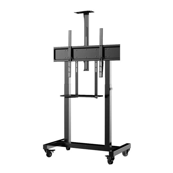 インタラクティブなスマートタッチスクリーンテレビ用のテレビ床スタンド モバイルスタンド高度調整可能なテレビカートマウント