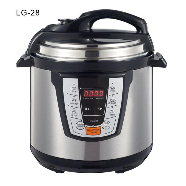 Automated  Electric Pressure Multi Cooker Computer Program Round Shape Hands Off