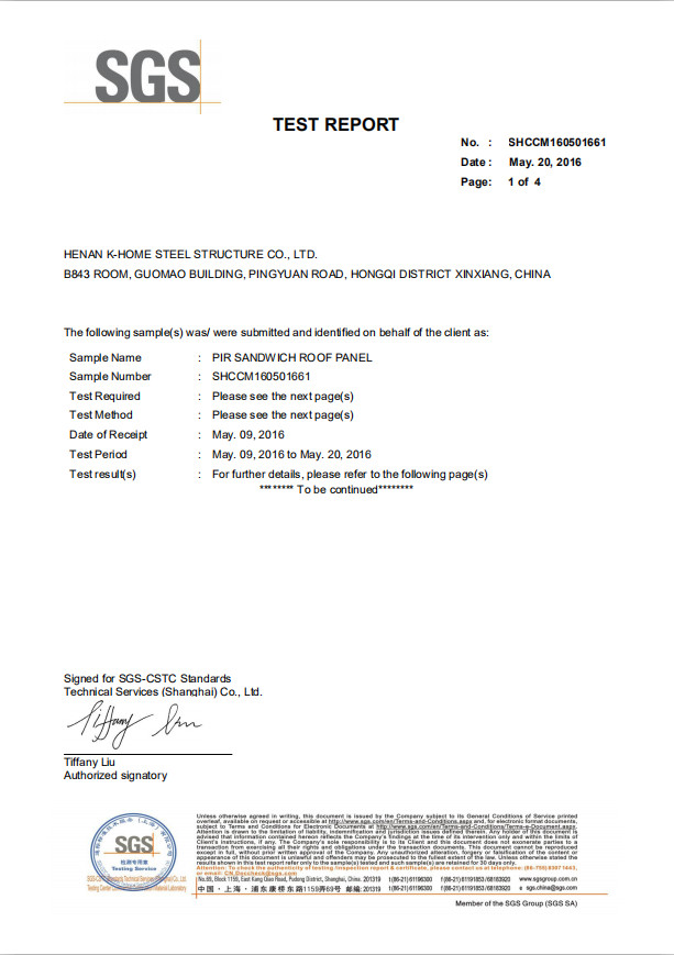 Henan K-Home Steel Structure Co., Ltd. Сертификации