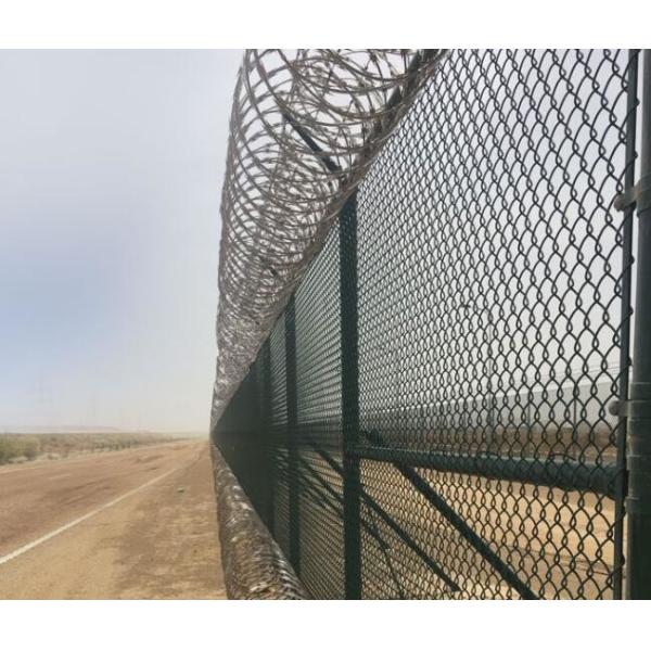 Heavy Duty 2.5mm Chain Link Fence Metal Residential Galvanized 6ft
