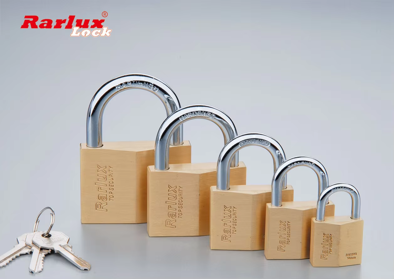 Rarlux Best Padlock Rhombic Brass Padlock with 3 Nickel-plated Keys