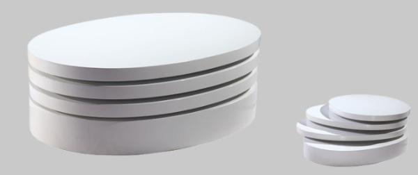 Modern living room oval coffee table