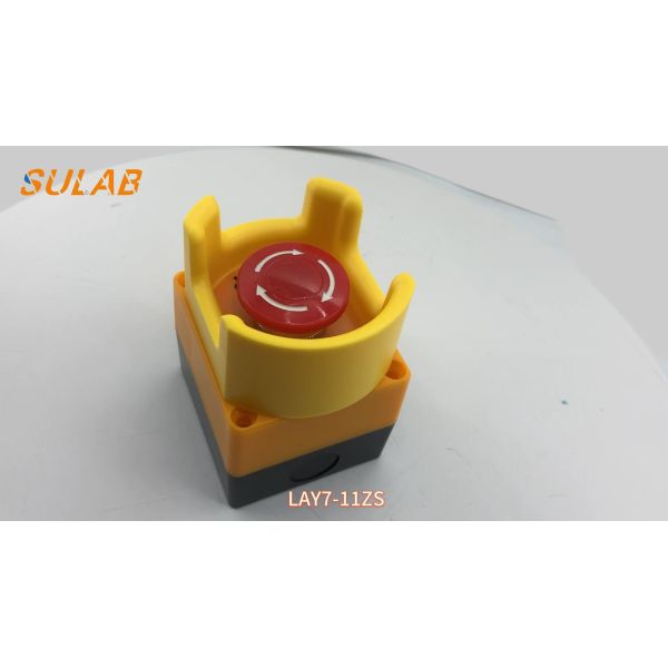 Elevator Safety Emergency Stop Switch with Flame-Retardant ABS Shell and 1NO+1NC Contact Configuration for Universal Mounting