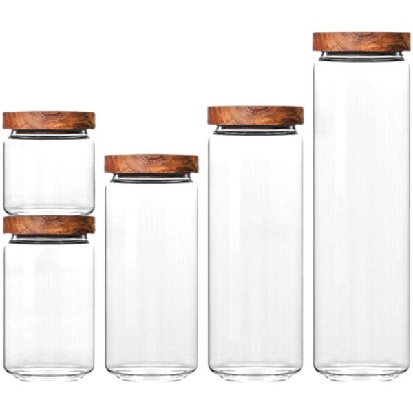 Large Capacity High Borosilicate Glass Storage Jar For Food Bean Spaghetti Coffee Bean