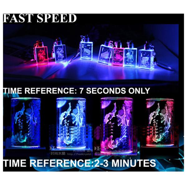 4000HZ 3D Crystal Laser Inner Engraving Machine 220,000 dots / Minute Speed