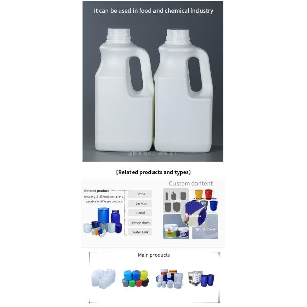 Reusable Screw Cap 2L HDPE Bottle Containers With Lids 150mm