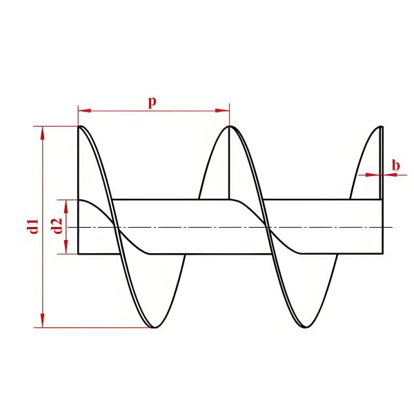 Lamelle hélicoïdale pressée à froid et arbre en spirale en acier inoxydable