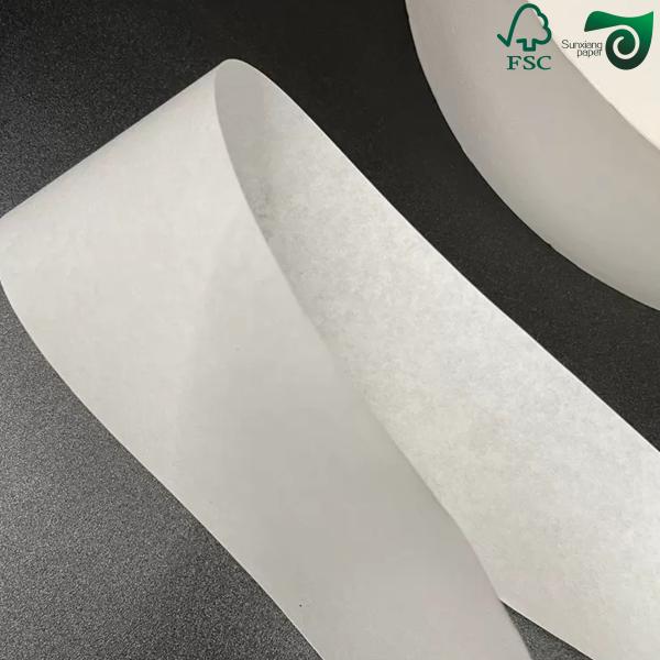 Food Grade White Kraft Straw Wrapping Paper With A Grammage Of Either 24gsm For Wrapping Straws