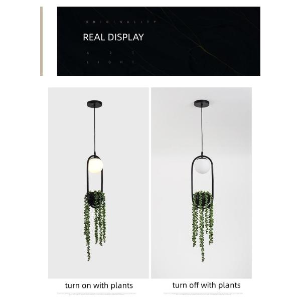 Nordic Vintage Plant Chandelier Iron Art Personality Creative Aisle Restaurant Cafe Bar Chandelier
