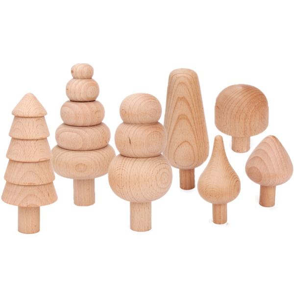 L'arc-en-ciel 35.5cm a coloré le grand bébé en bois de blocs constitutifs