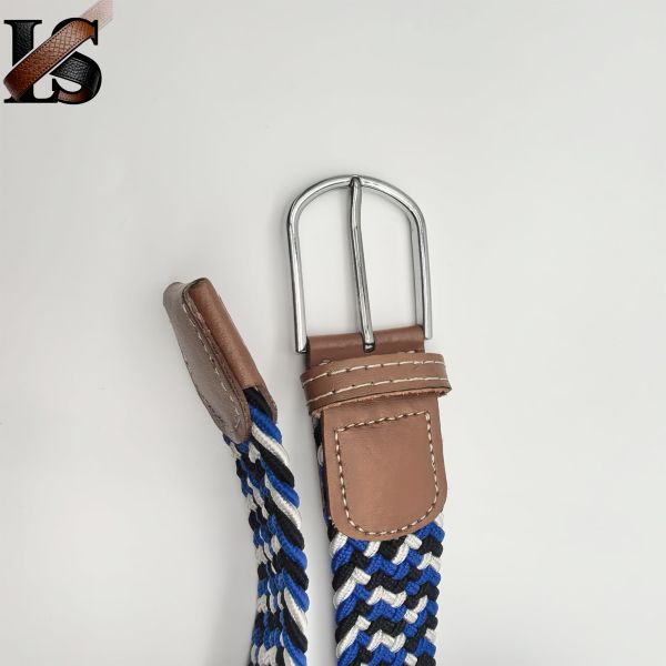 Custom Elastic Elastic Stretch Belt for Unisex Braided Belts Casual Web Weave Knitted Belts