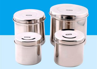 Silver Stainless Steel Sterilization Container With Small , Medium , Large Size